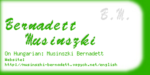 bernadett musinszki business card
